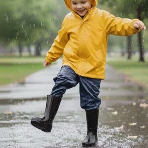 Columbia Little Kids Downpour Rain Boots Black Sz: 11